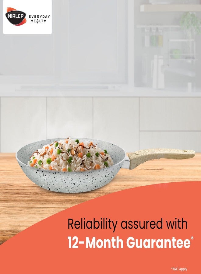 نيرليب مقلاة نيرليب جوي سيريز 24 سم | مقلاة غير لاصقة بلمسة نهائية من الجرانيت | مقلاة 24 سم بقاعدة حثية | سهلة التنظيف | مقابض ناعمة الملمس | تُستخدم كمقلاة عجة أو مقلاة بيض | ضمان لمدة عام من باجاج | رمادي - Image 5